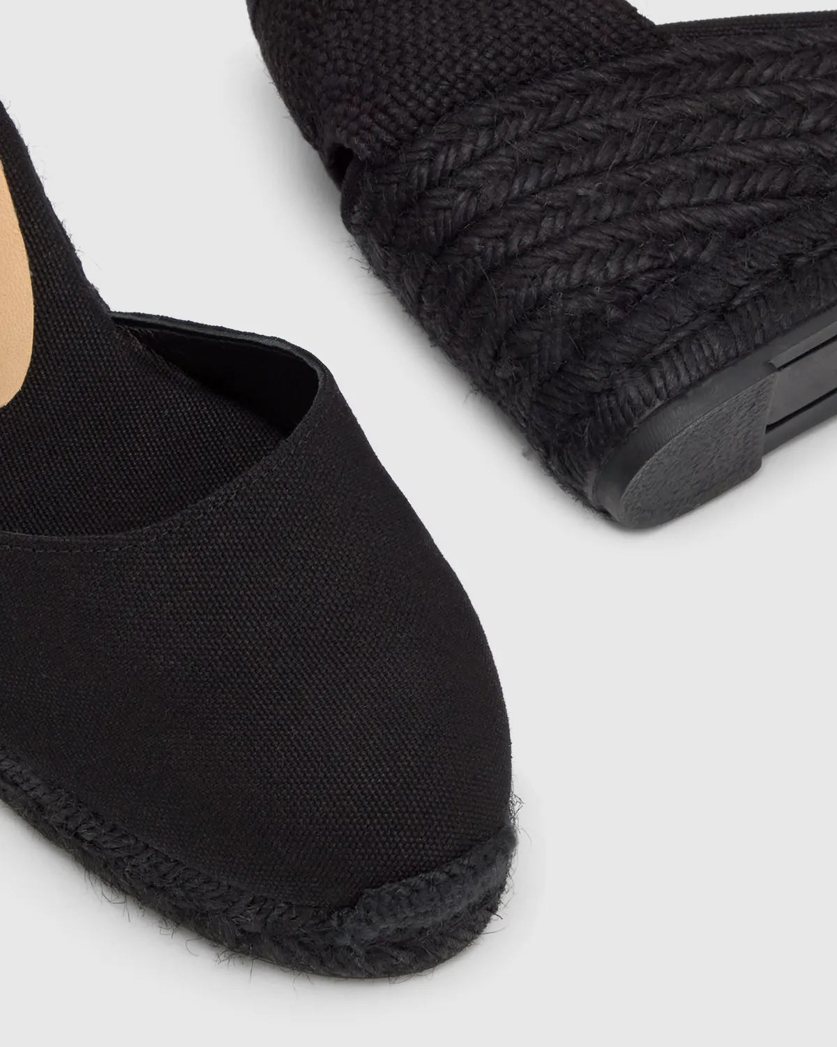 Castaner Carina C/6/001 espadrilles zwart – 7 cm sleehak