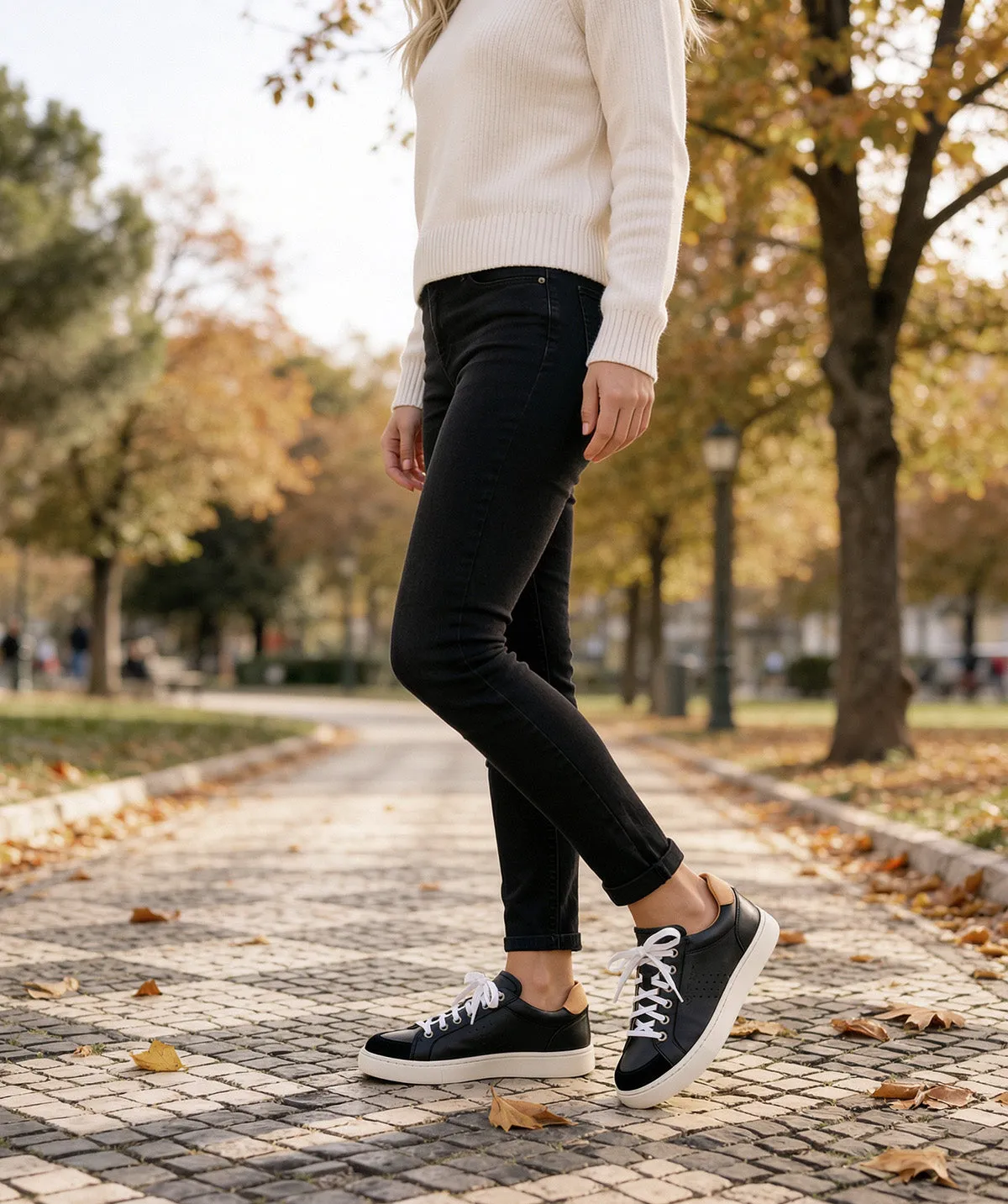 Finsbury Emma sneakers zwart leer