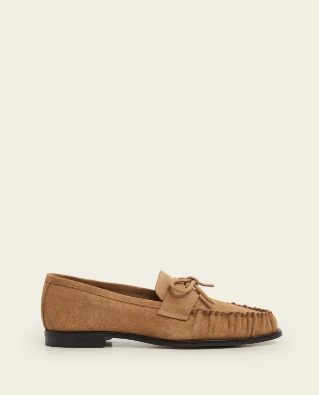 Flattered Dylan Cognac loafers suède