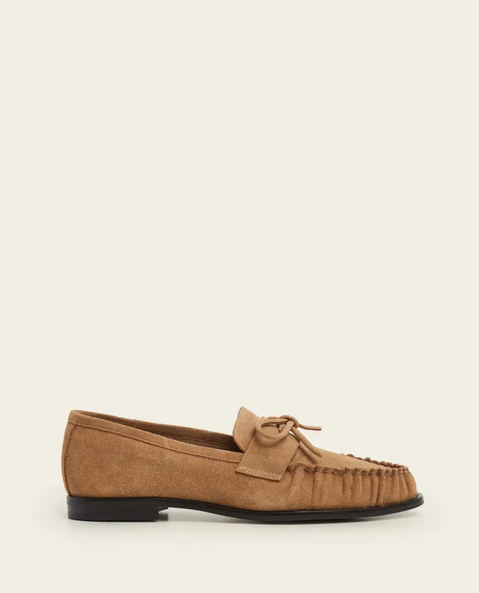 Flattered Dylan Cognac loafers suède