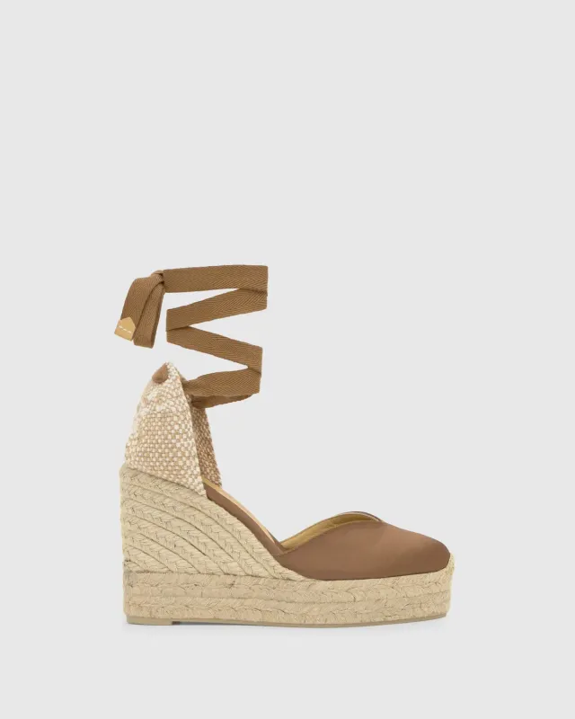 Castaner Chiara 8ED 006 espadrilles moka satijn