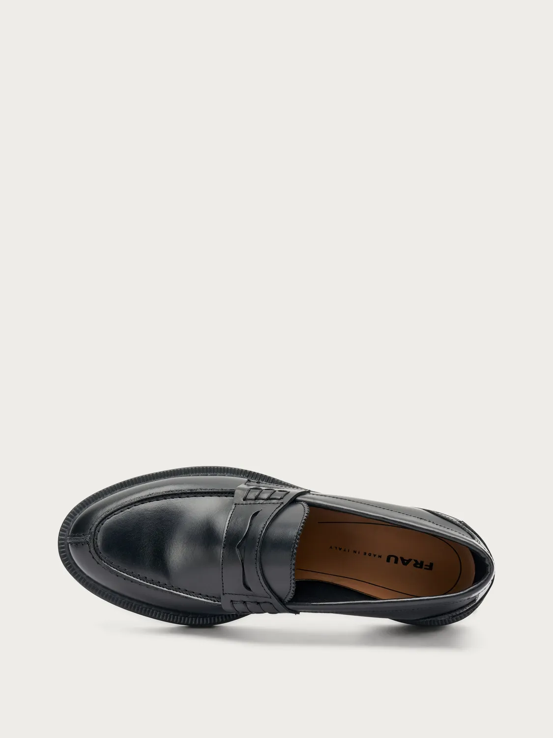 Frau Verona loafers zwart leer varsity