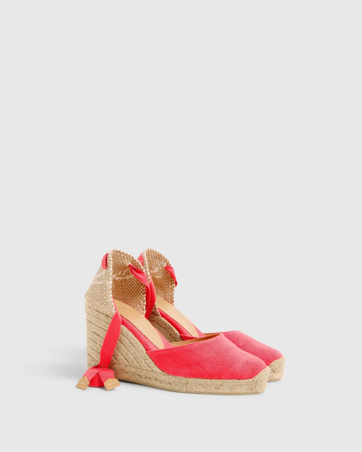 Castaner Carina 8 002 sleehak espadrille rood katoen