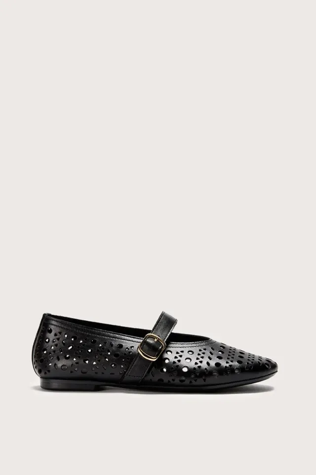 Bryan Stepwise Lyra Negro ballerina's leer met gesp