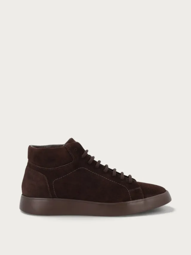 Frau Verona donkerbruine suède veterboots high-top heren