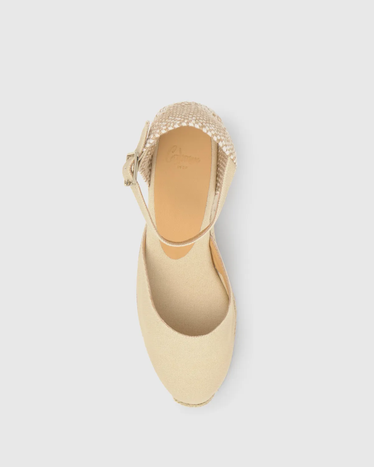 Castaner Carol 3/001 espadrilles ivoor 5 cm sleehak