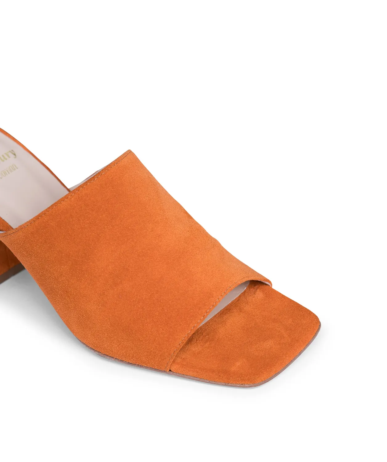 Finsbury Sonia muiltje oranje suède hak 6,5 cm