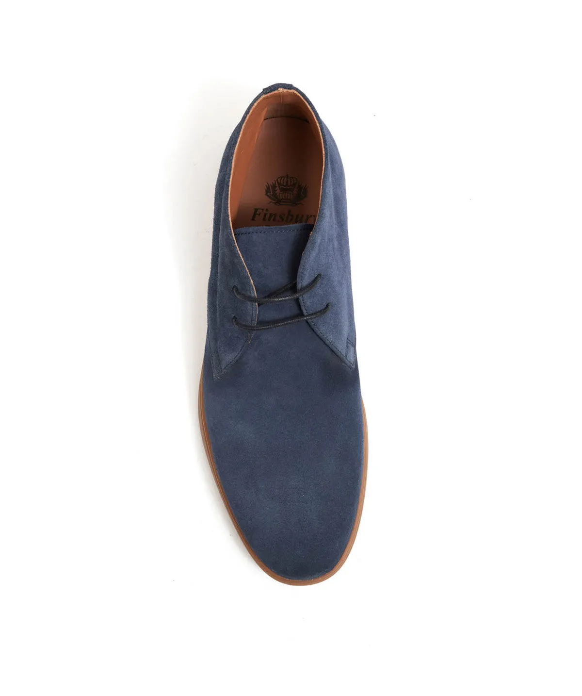 Finsbury Sahara enkellaarzen blauw suède 2-gaats