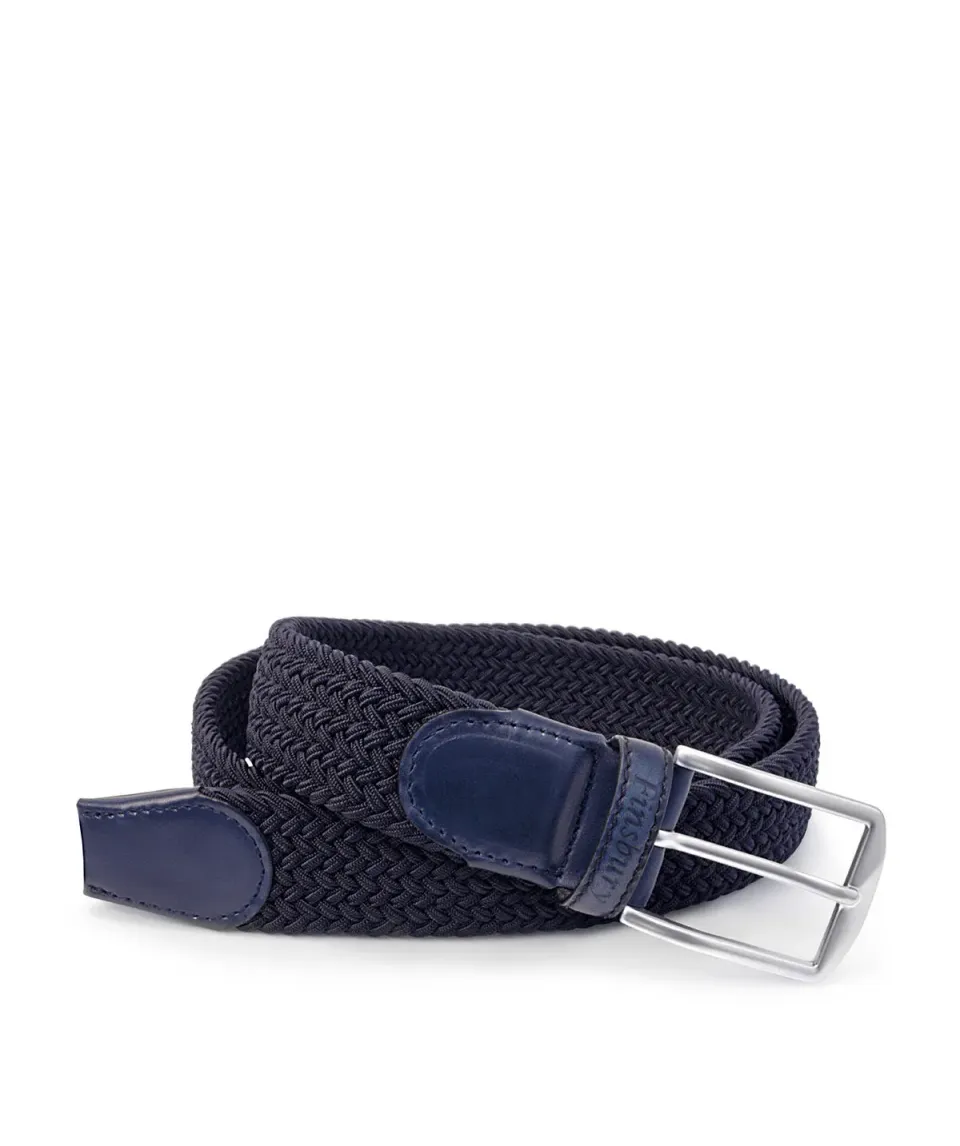 Finsbury gevlochten riem marineblauw 3,2 cm