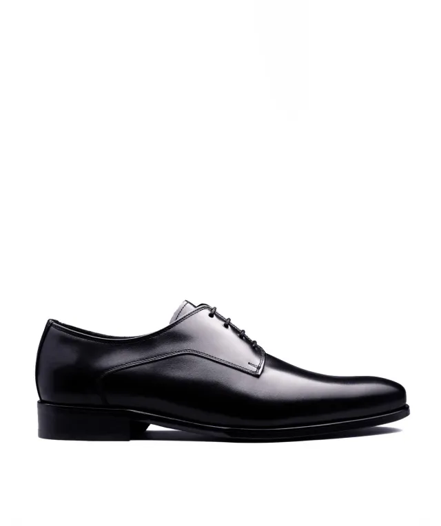 Finsbury Newark Black derby schoenen zwart rubber