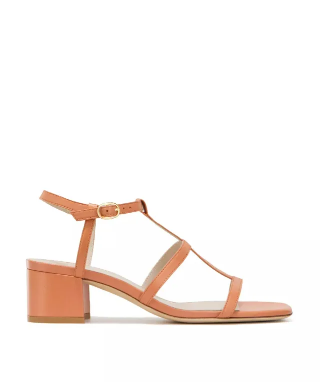 Finsbury Laura sandalen beige leer 4 cm hak