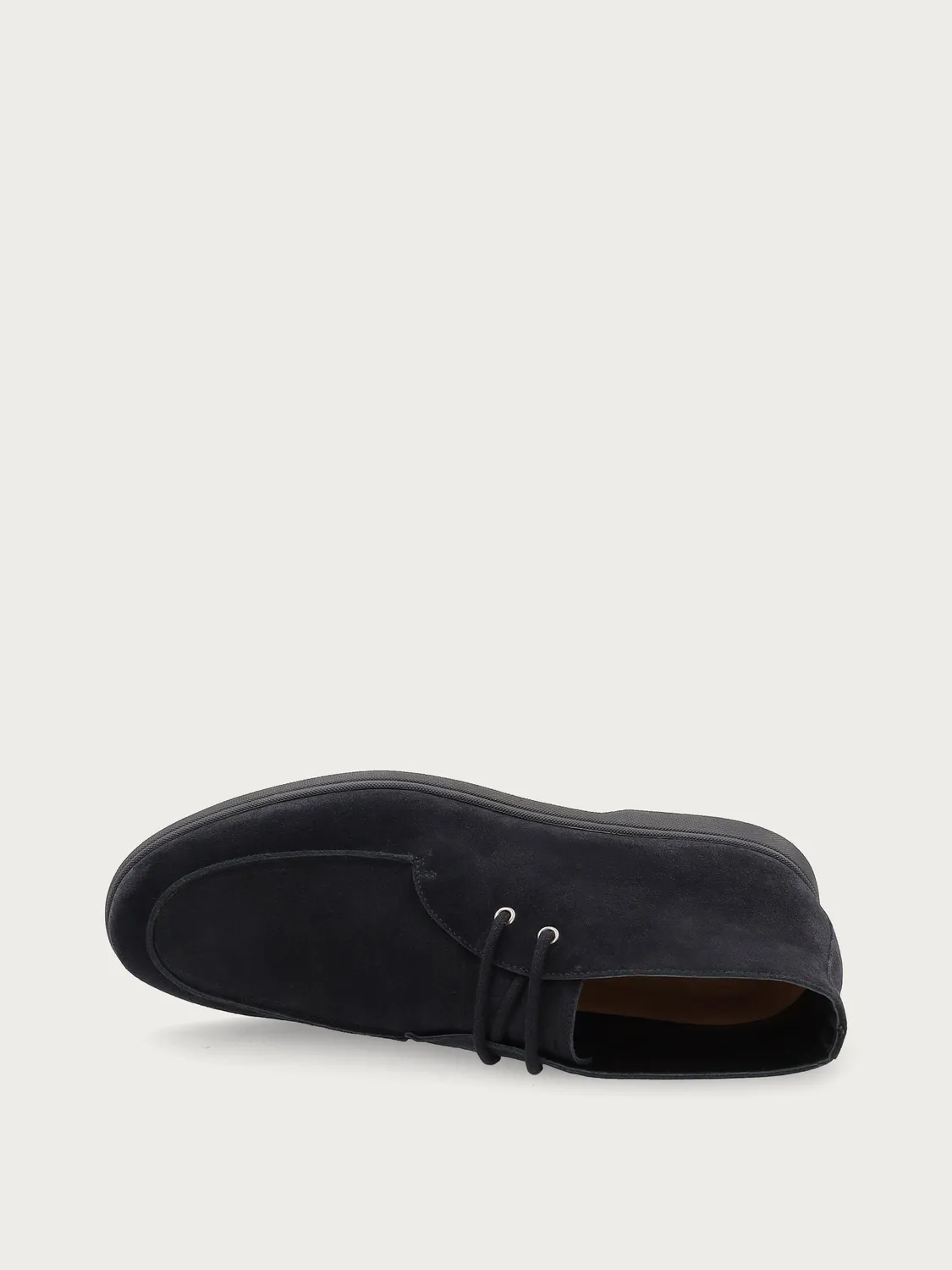 Frau Verona middernachtblauwe suède desert boots