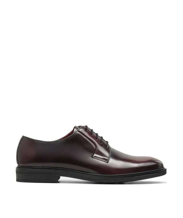 Finsbury Noham derby schoenen bordeaux leer breed