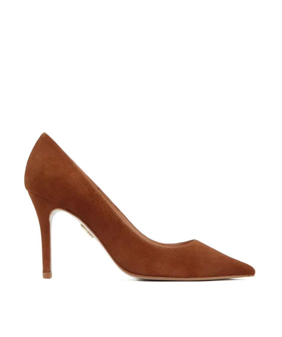Finsbury Manon Imperial pumps bruin velours 8 cm hak