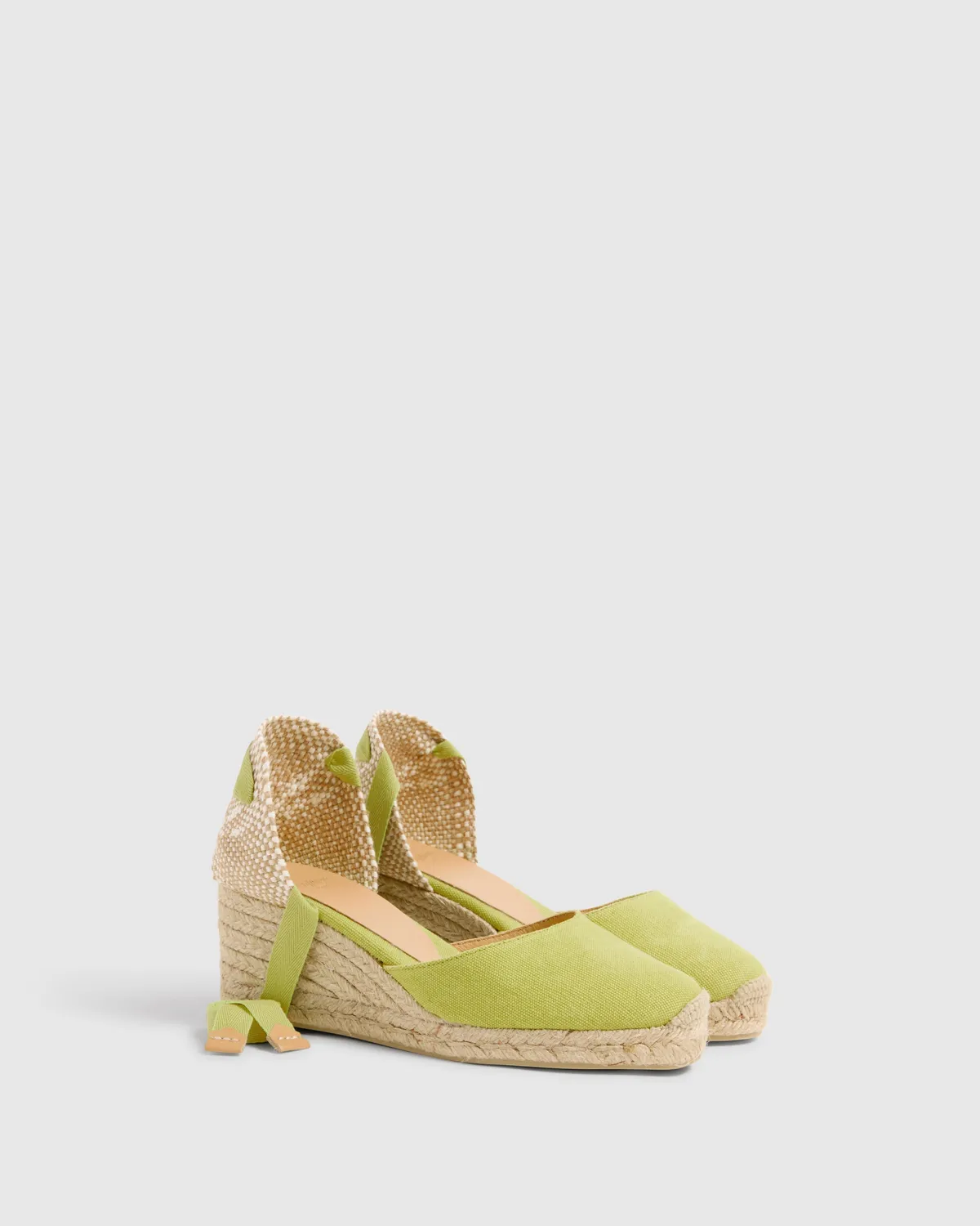 Castaner Carina 6 002 espadrilles sleehak zwart canvas
