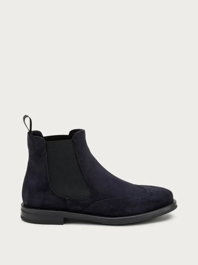 Frau Verona blauwe suède chelsea boots dames