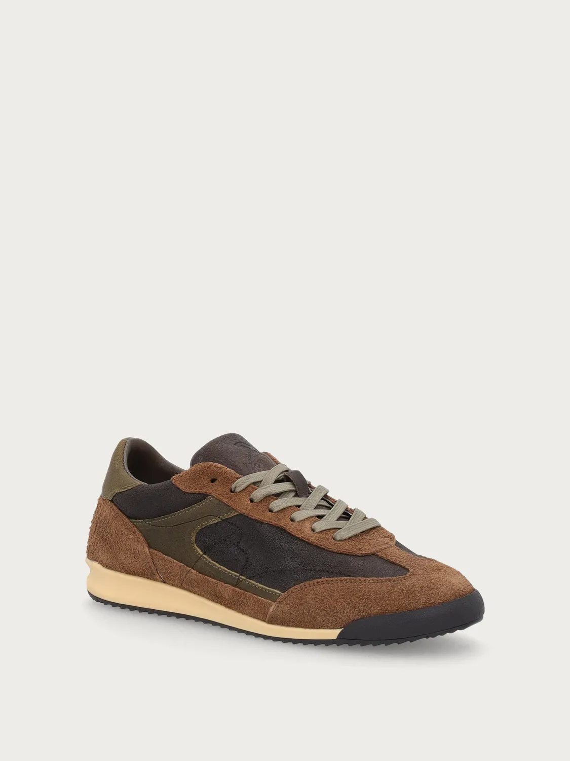 Frau Cross Hybrid sneakers heren bruin leer vintage