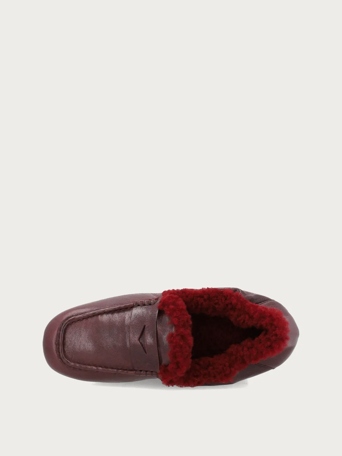 Frau Verona loafers bordeaux leer bontvoering