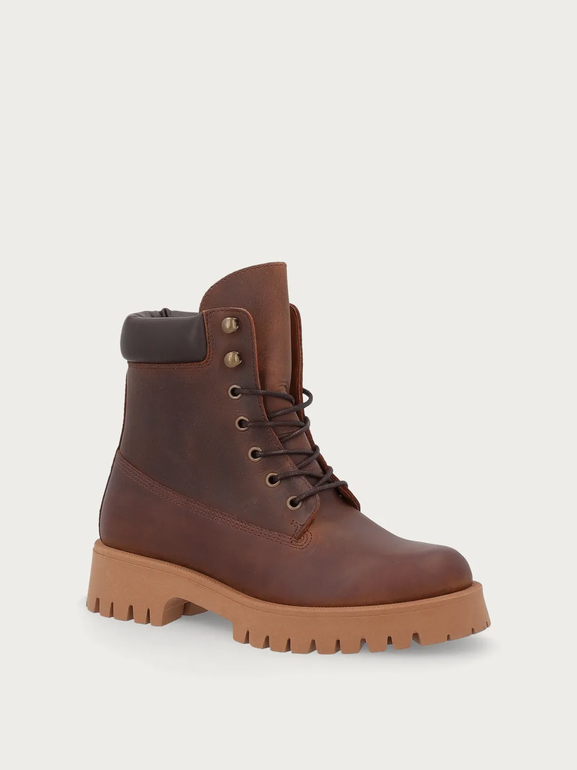 Frau FX veterboots bruin nubuck profielzool