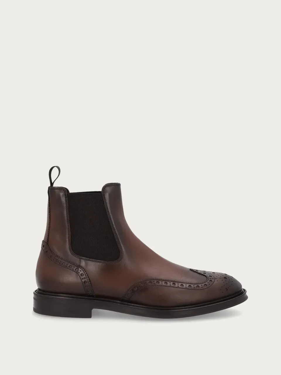 Frau Signature bruine leren boots wing-tip