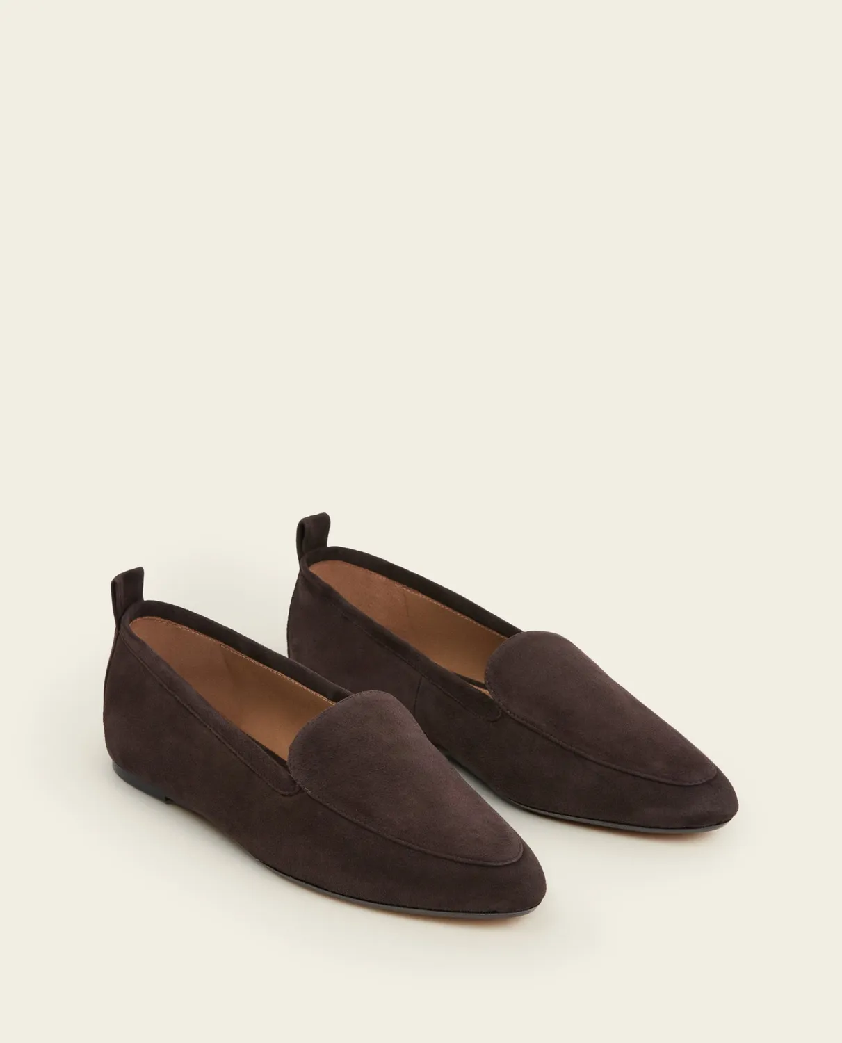 Flattered Cajsa loafers chocolade suède leer