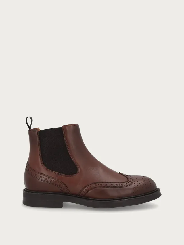 Frau Verona Beatle boots bruin leer heren wingtip