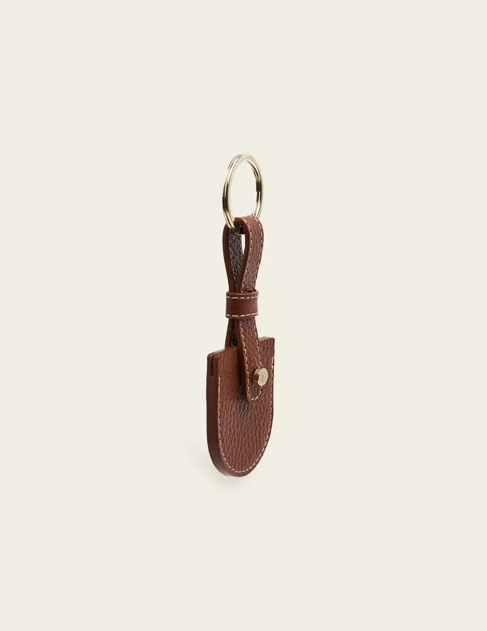 Flattered Airy sleutelhanger cognac leer AirTag