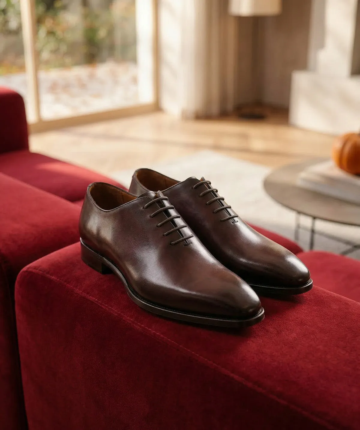 Finsbury Romeo oxford veterschoenen bordeaux patina