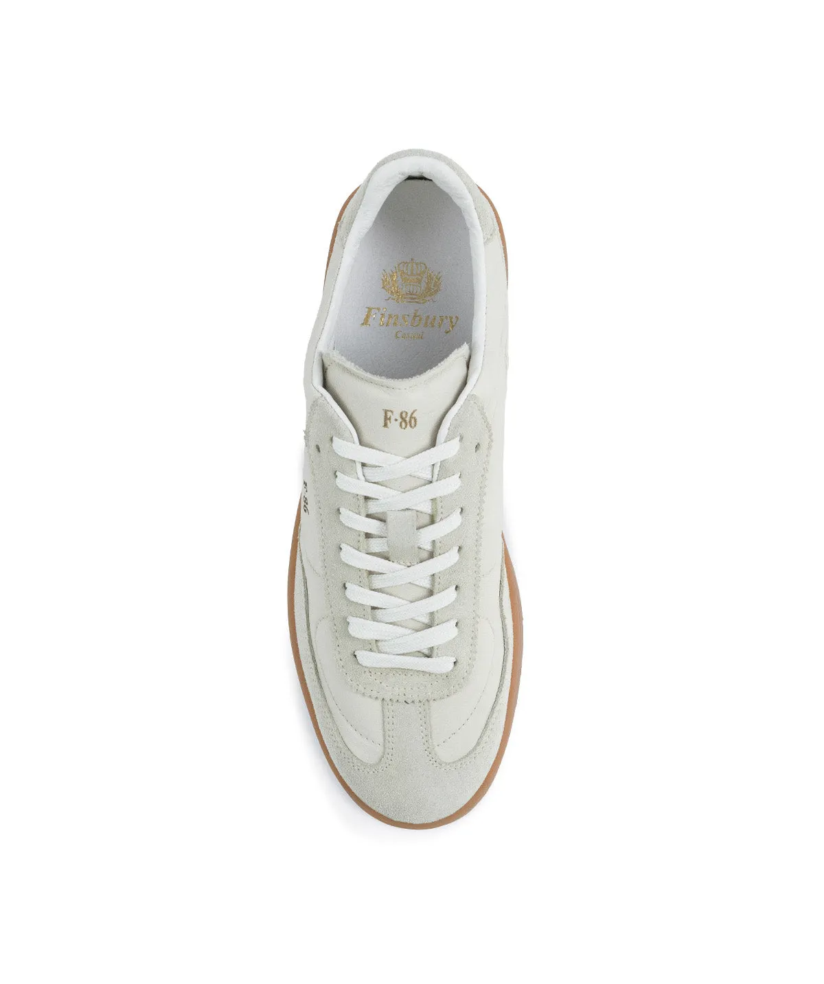 Finsbury Jules sneakers wit leer gestikt