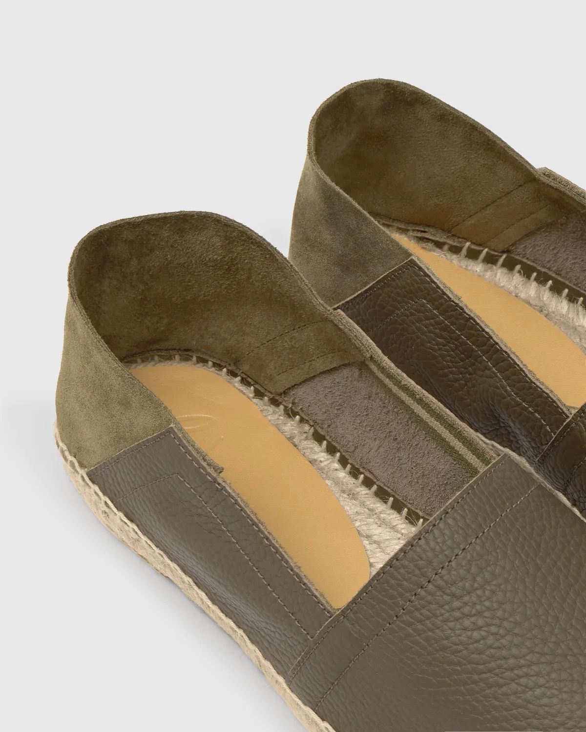 Castaner Polo 249 espadrilles heren olijf leer plat