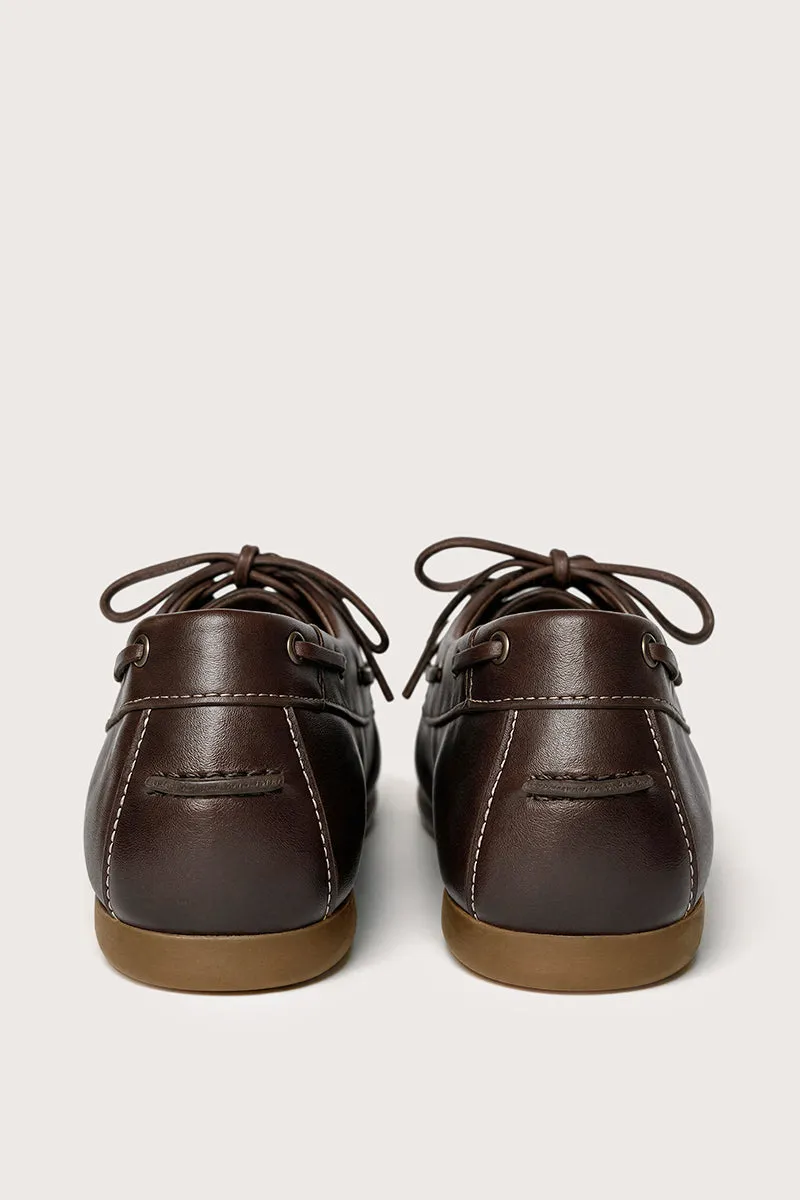 Bryan Stepwise Abby boat shoes bicolor ivoor leer