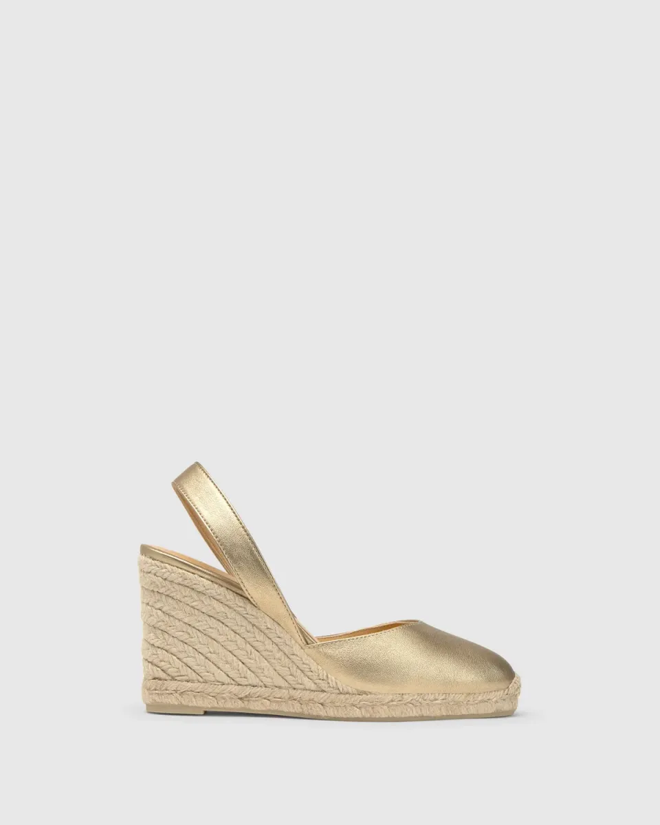 Castaner Carissa 8/118 espadrilles goud metallic leer