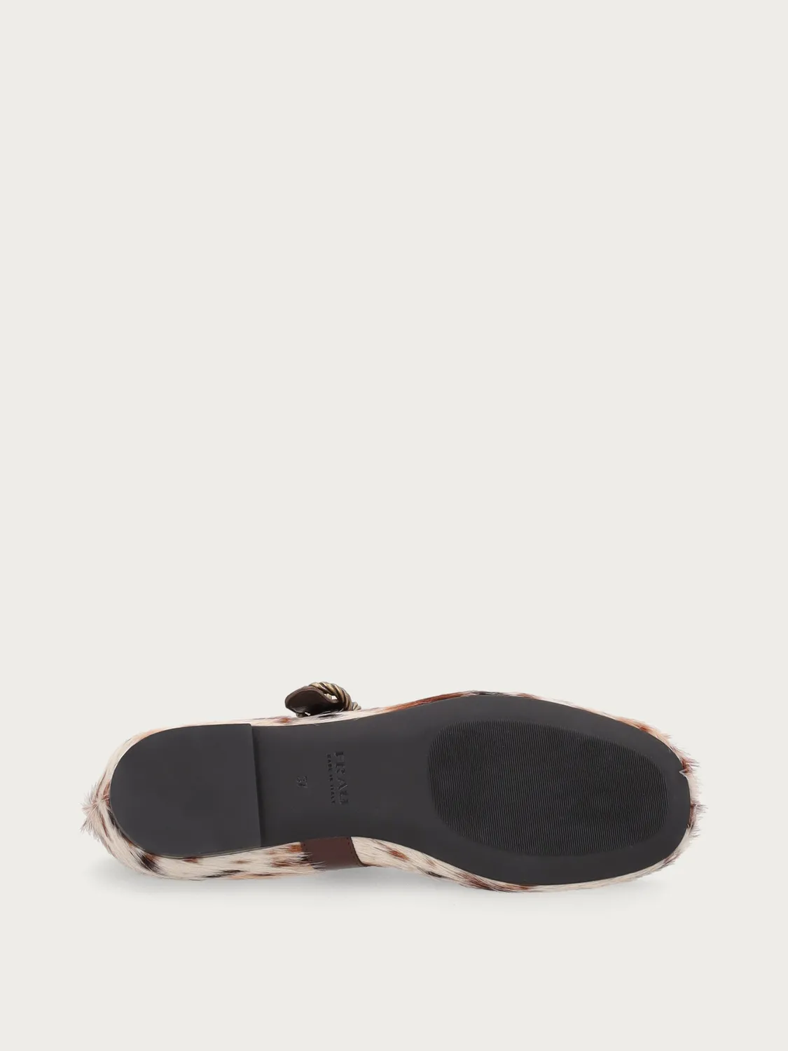 Frau Verona animal print ballerina's met bandje