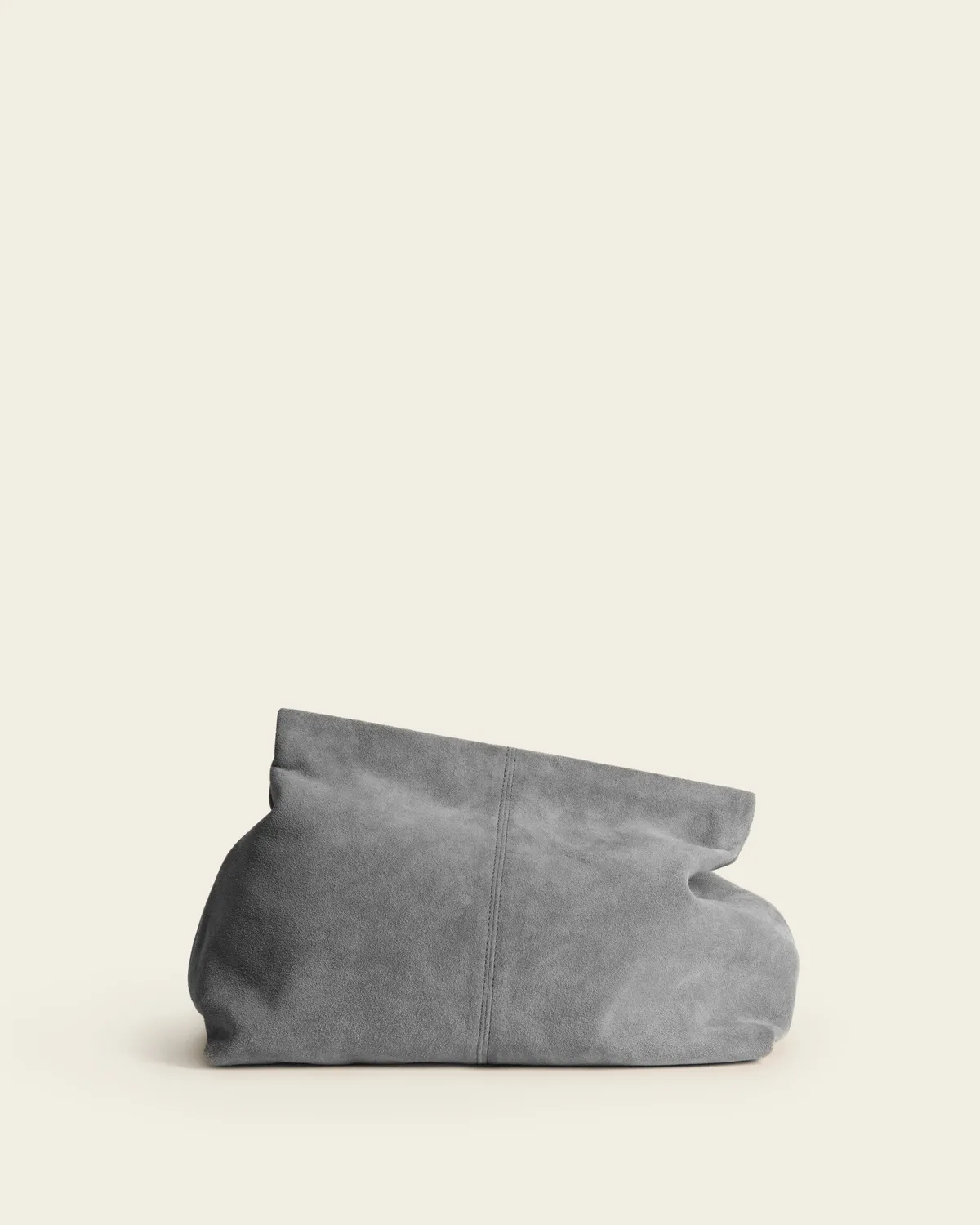 Flattered Clay clutch grijs suède oversized