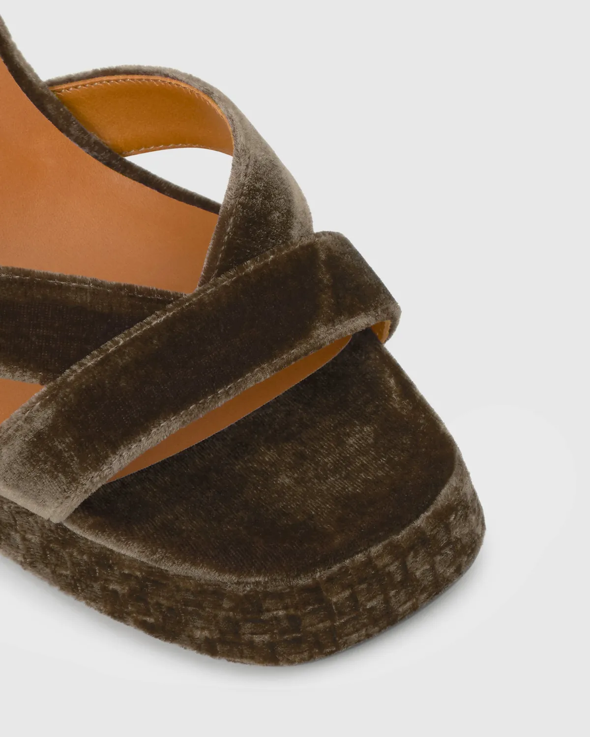 Castaner VERO/311 sandalen bruin fluweel 10cm