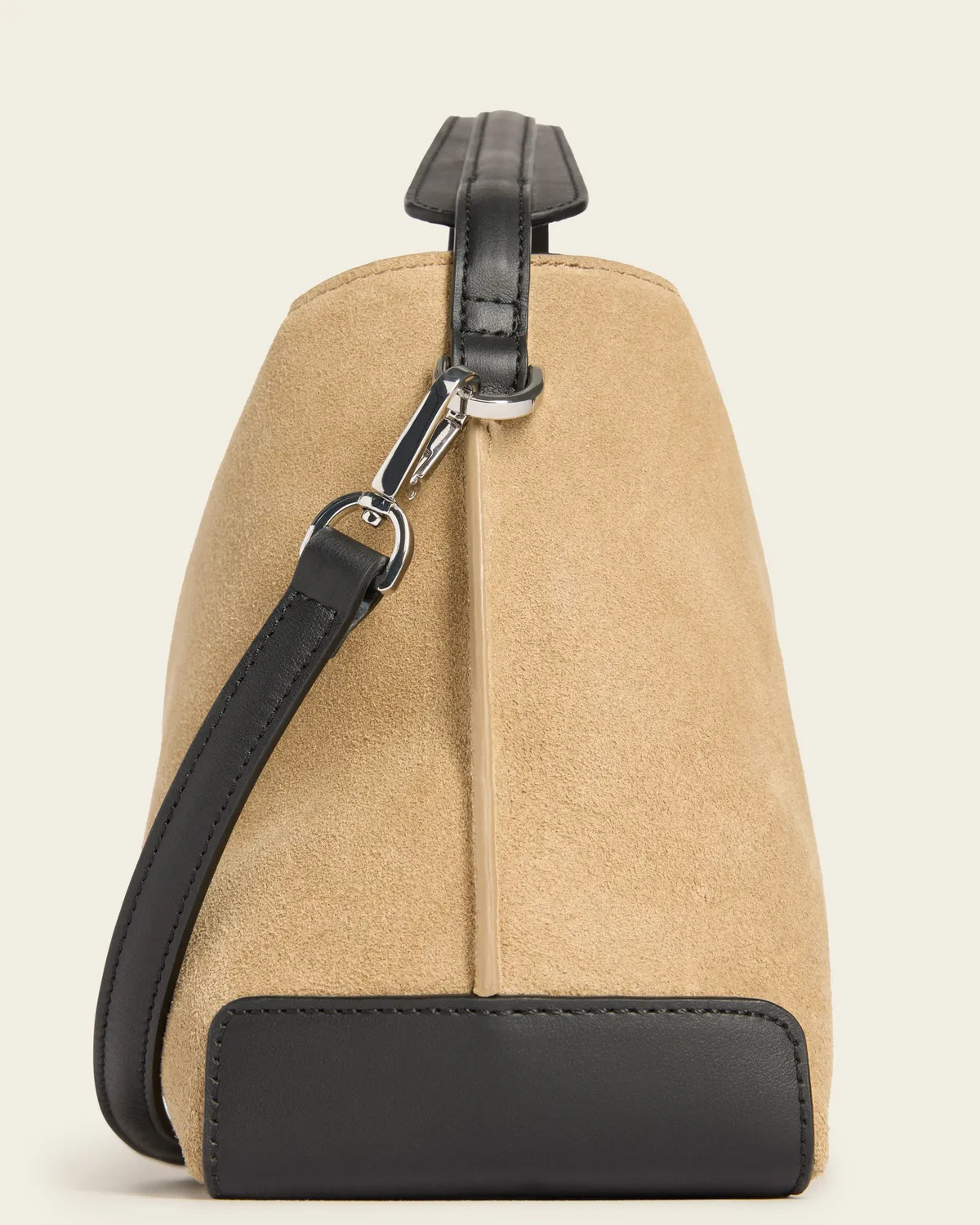 Flattered Helia handtas sand suède top-handle