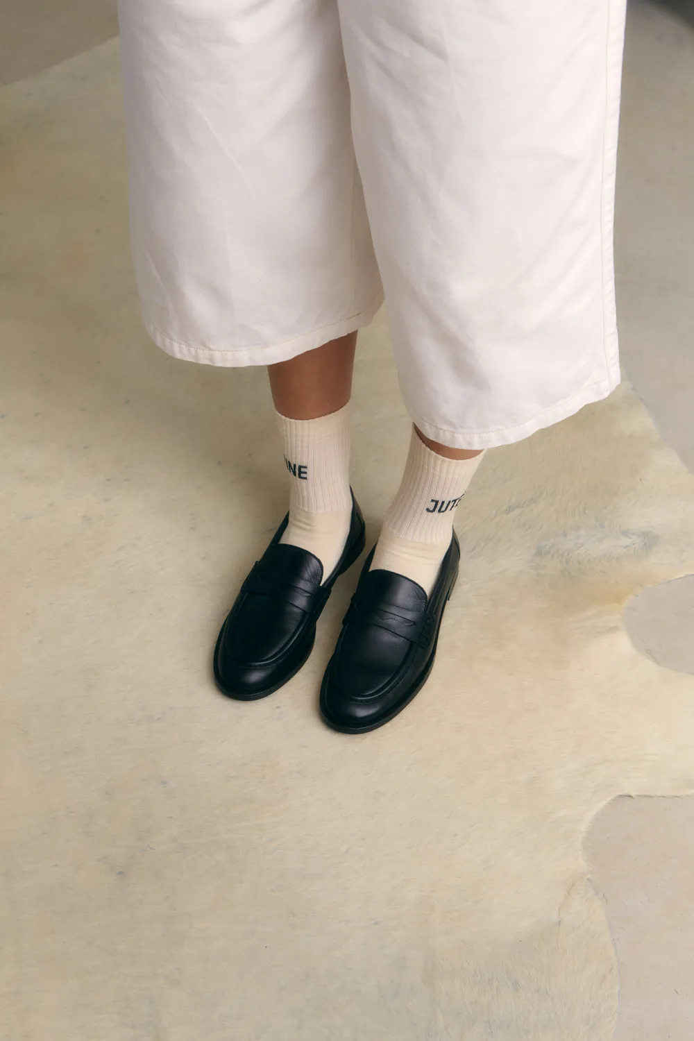 Jutelaune Lea Black mocassins zwart leer loafers