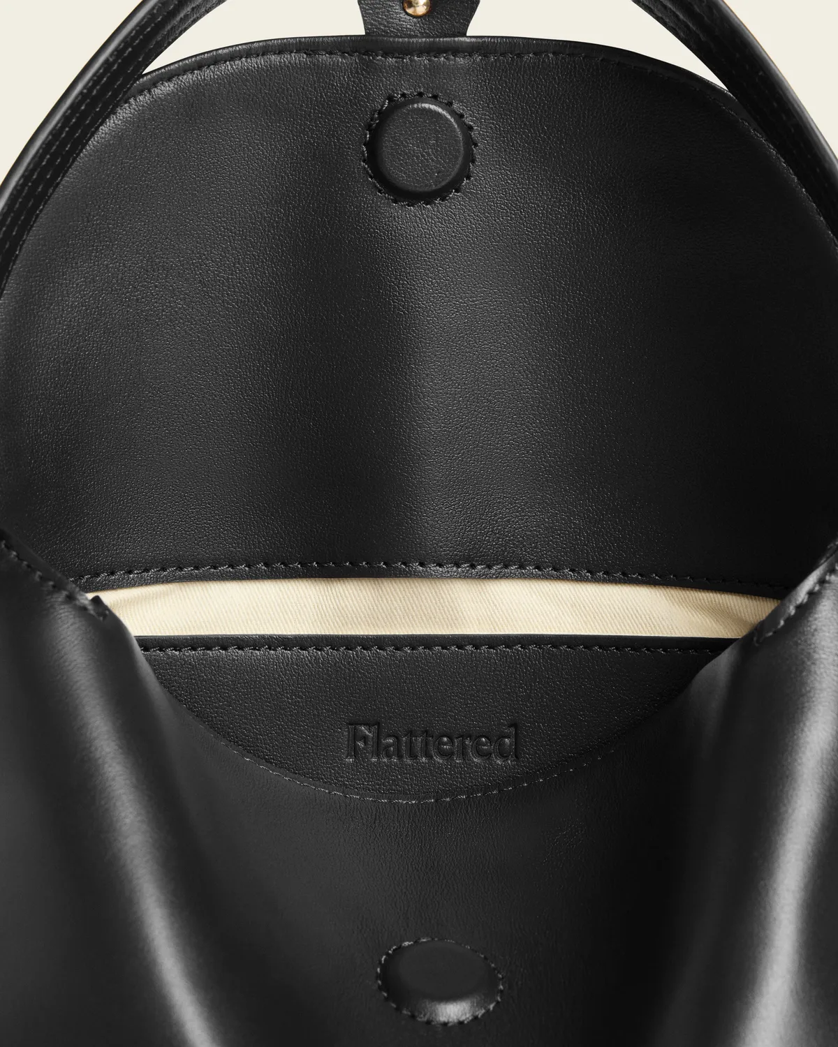 Flattered Gaia Mini Bag Black mini handtas leer