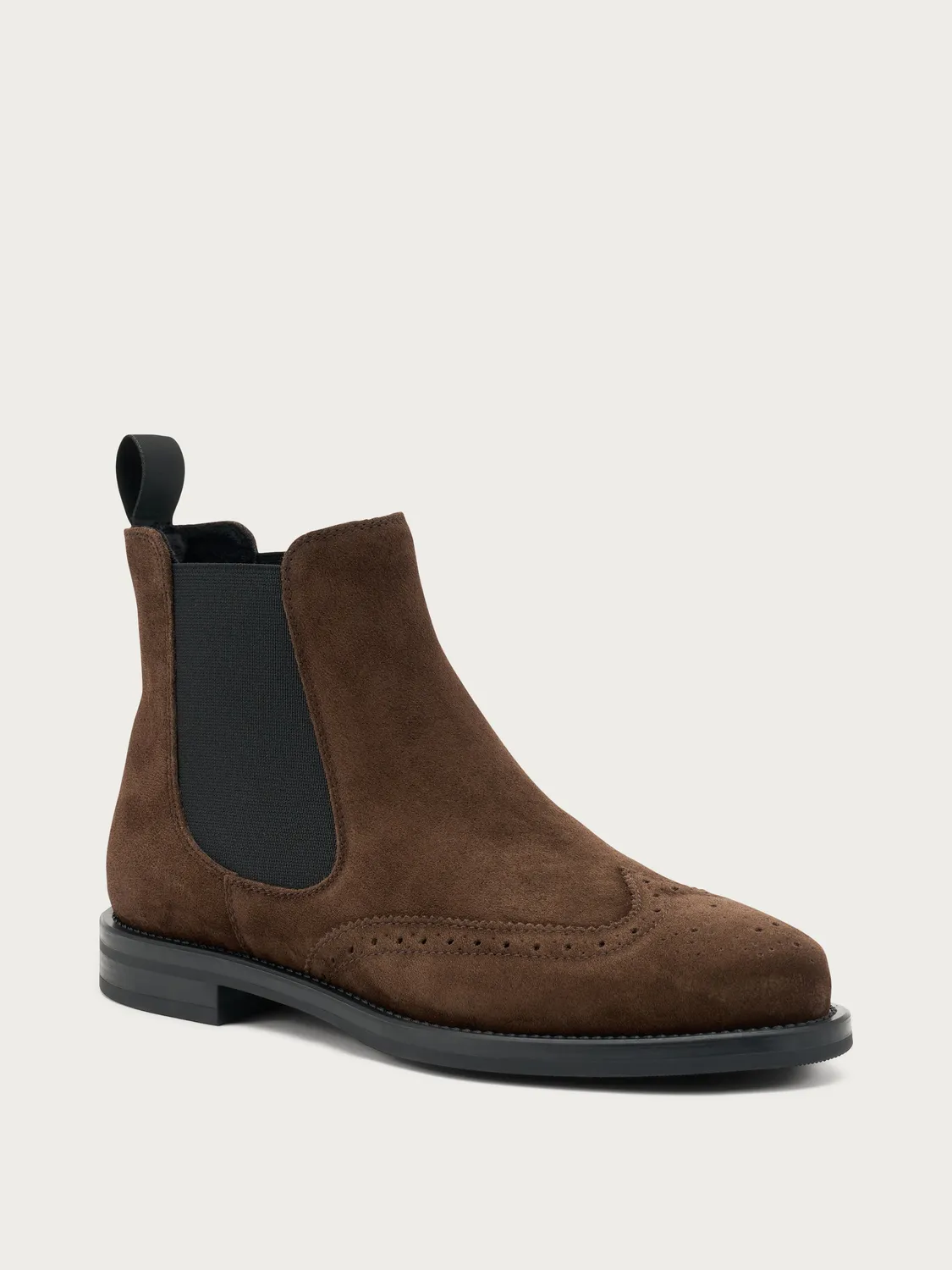 Frau Verona Beatle enkellaarzen bruin suède brogue