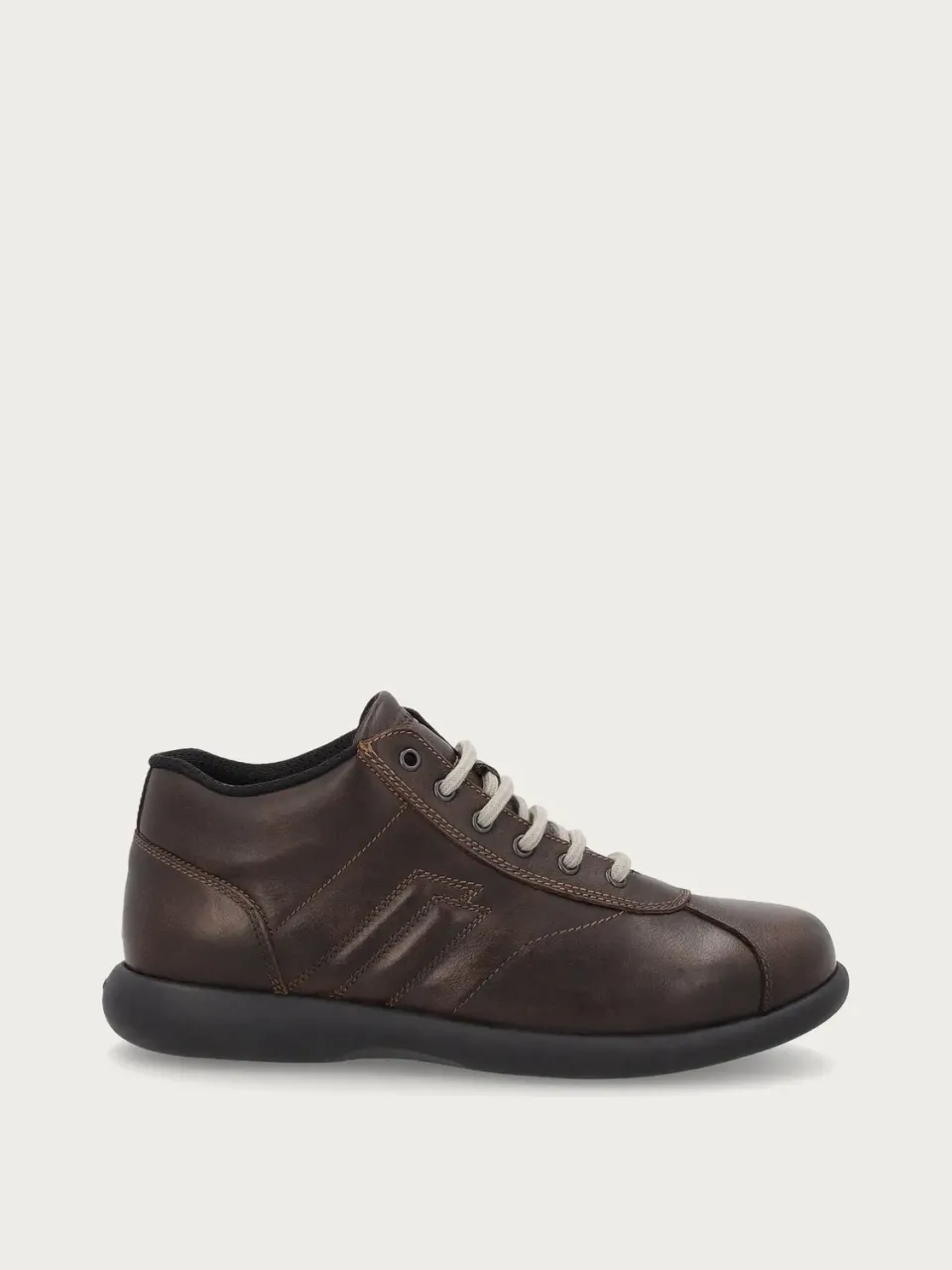 Frau Comfort bruine leren hoge sneakers heren