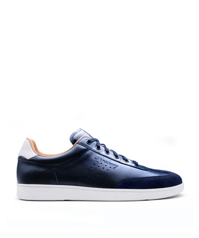 Finsbury Tom sneakers blauw leer