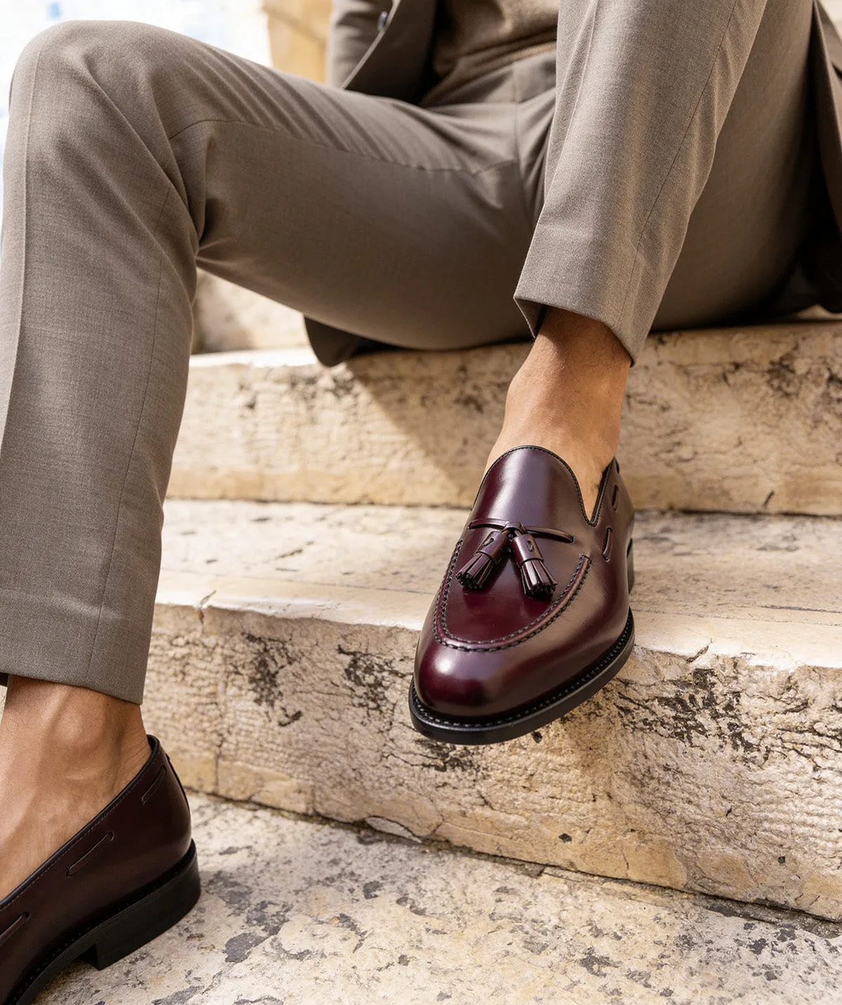 Finsbury Olden loafer bordeaux leer glad