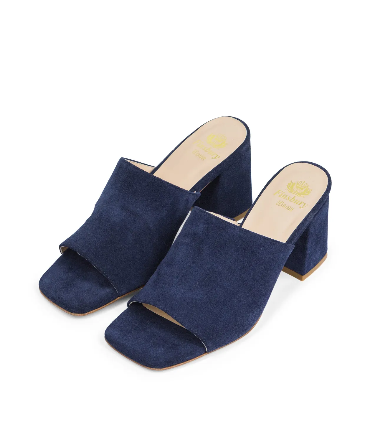 Finsbury Sonia muiltjes navy suède 6,5cm