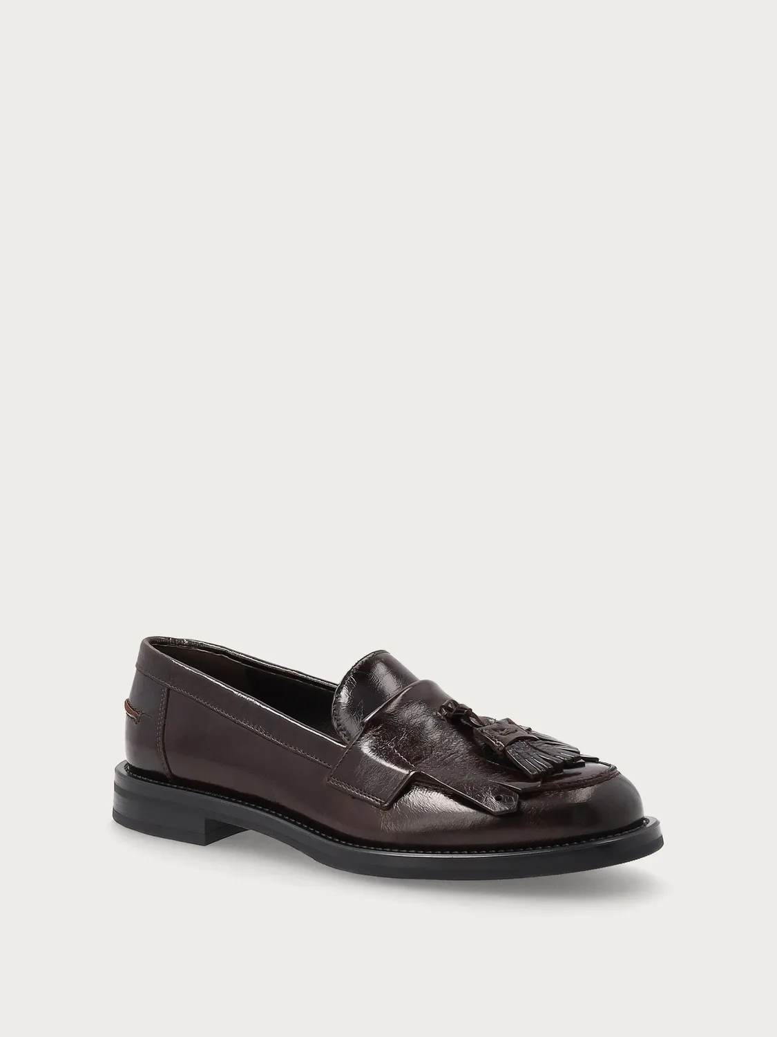 Frau Verona loafers leer bruin kwastjes