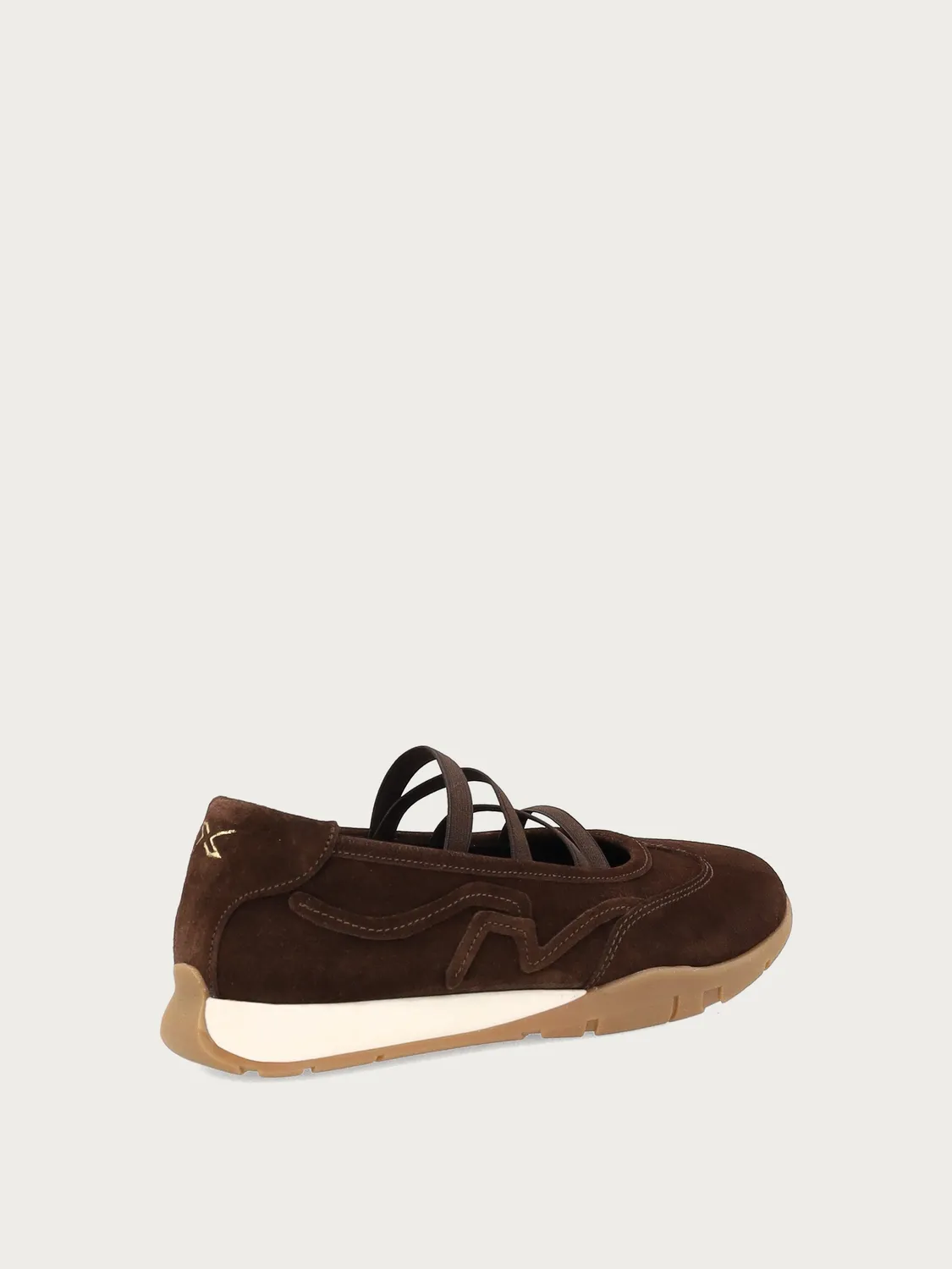 Frau Cross Hybrid ballerina’s suède bruin