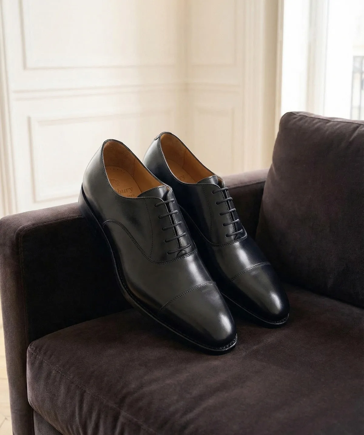 Finsbury Consul oxford zwart leer rubberzool