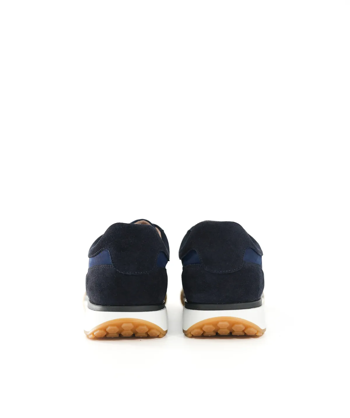 Finsbury Mathis sneaker navy canvas rubberzool heren