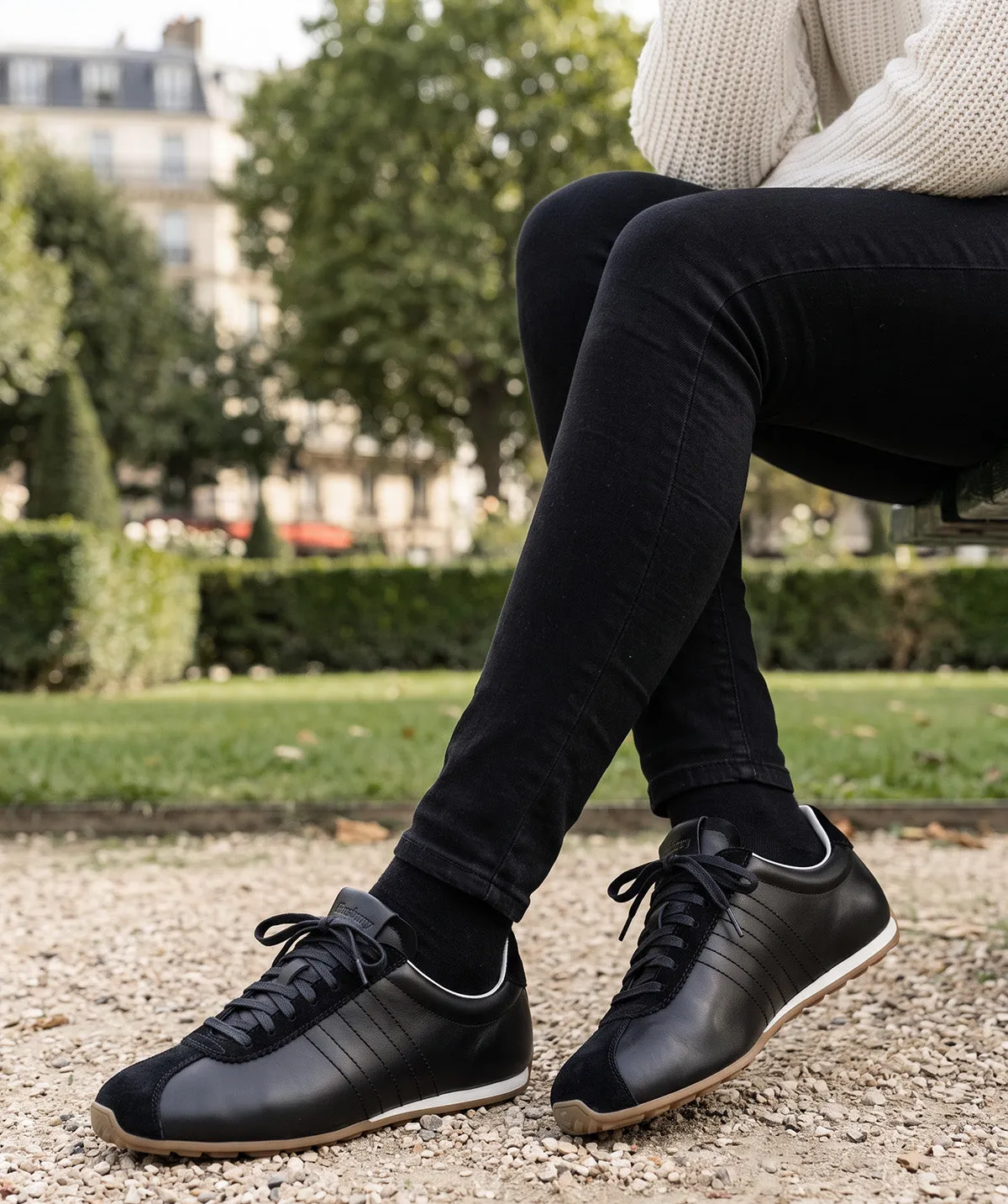 Finsbury Elena sneaker zwart leer dames tennis