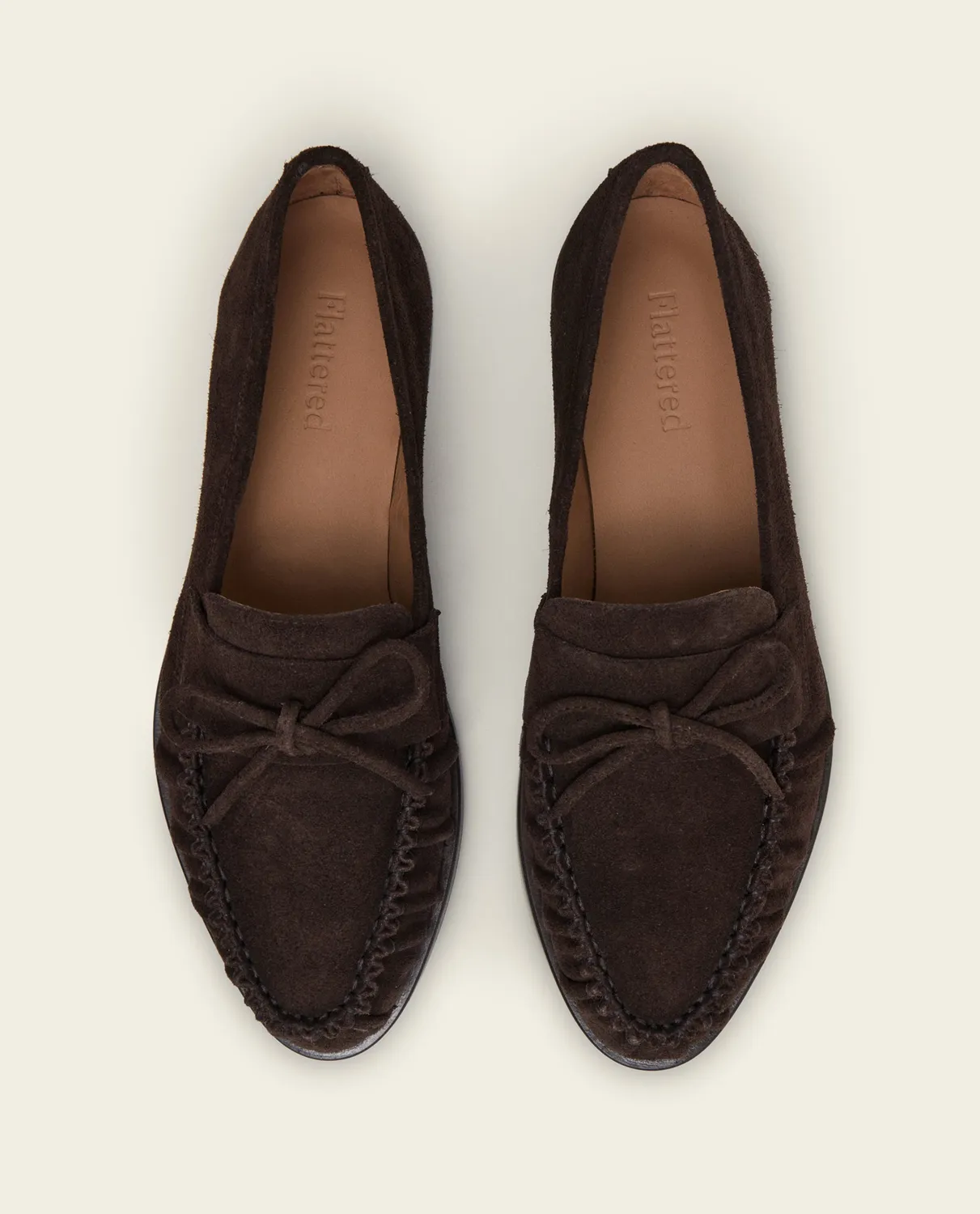 Flattered Dylan loafers chocolate suède strik