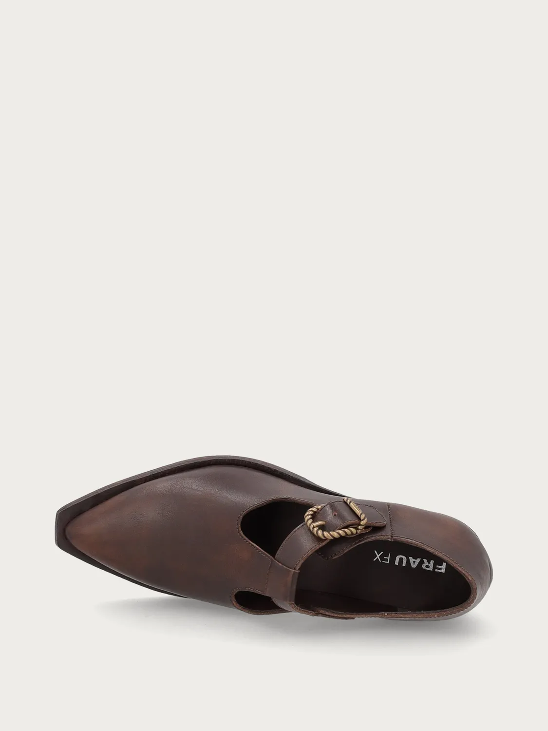 Frau FX western schoenen bruin leer met hak dames